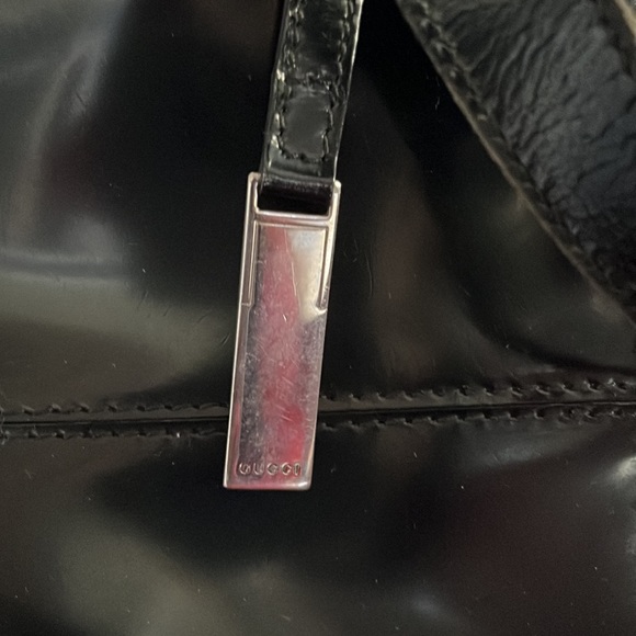 Well loved black patent leather Gucci bag. - Picture 3 of 8